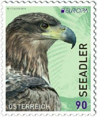Europa Cept Austria 2019 Birds 1 Stamp Mnh Issue Date 9 - 5