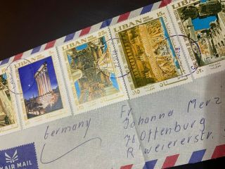 Lebanon Stamps Lot - Postal History / Cover Chekka Rrrr - Lb793