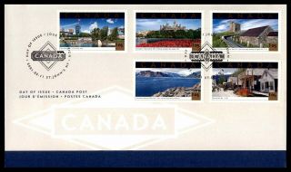 Mayfairstamps Canada Fdc 2001 Set Of 5 Tourist Sites First Day Cover Wwb22581