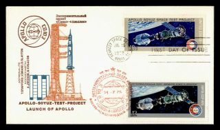 Dr Who 1975 Fdc Joint Issue Russia Space Apollo/soyuz Cachet E67921