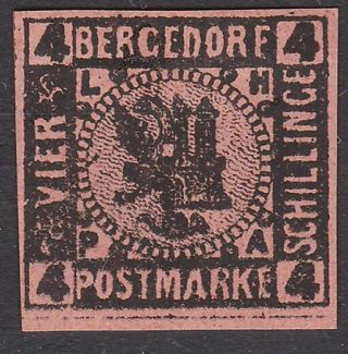 Bergedorf Germany An Old Forgery Of A Classic Stamp. . .  A776