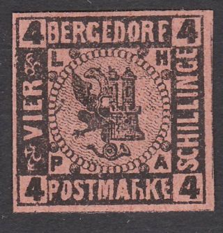 Bergedorf Germany An Old Forgery Of A Classic Stamp. . .  A777