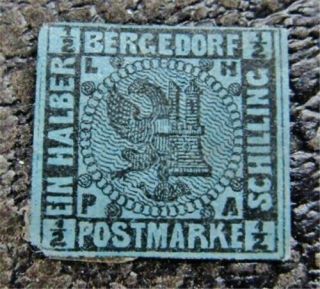 Nystamps German States Bergedorf Stamp 1 $45