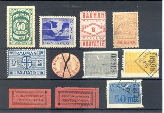 Finland 11 Stamps - Revenues / Poster Stamp/ Back Of Book - - F/vf