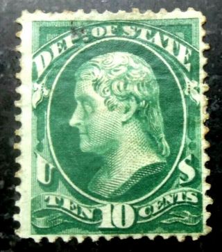 Buffalo Stamps: Scott O62 State Dept Official,  Hr/og & F/vf,  Cv = $250