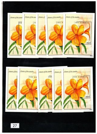 == 10x Gambia - Mnh - Flowers - Flora -
