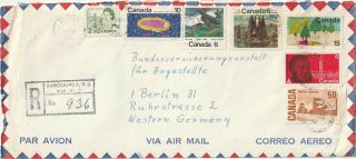 1971 Canada Oversize Registered Cover From Vancouver Bc To Berlin Germany