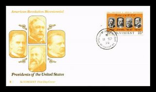 Dr Jim Stamps American Presidents First Day Issue St Vincent Fleetwood Cover