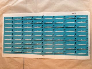 Qe2 1969 British Ships 5d Value In Complete Sheet Of 72 Nhm