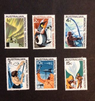 1966 - 68 Vf Hinged Australian Antarctic Territory Stamps