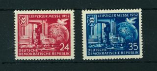 East Germany 1952 Leipzig Fair Full Set Of Stamps.  Sg E77 - 78.