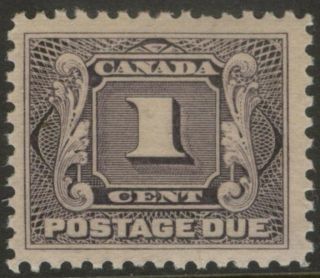 Canada J1 1906 Violet 1st Issue 1c Postage Due Mnh Cv $80
