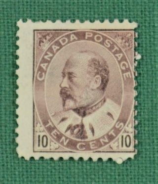 Canada Stamp Edward V11 1903 10c Pale Dull Lilac H/m No Gum (s108)