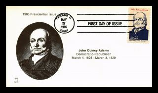 Dr Jim Stamps Us President John Quincy Adams First Day Cover Chicago