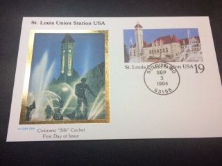 Ux177 Postal Card L 1994 Colorano Silk Fdc 19c St Louis Union Station