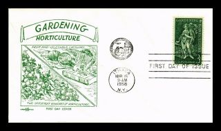Dr Jim Stamps Us Gardening Horticulture Pent Arts First Day Cover Scott 1100