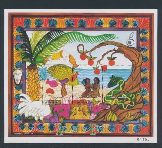 Xb68151 Micronesia Adam & Eve Bible Stories Xxl Sheet Mnh