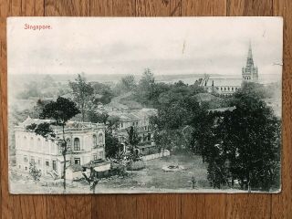 Singapore Old Postcard City View Singapore To Germany 1914