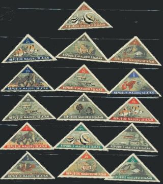 Republic Of South Moluccas Republik Maluku Selatan 16 Triangel Fish Stamps Mnh