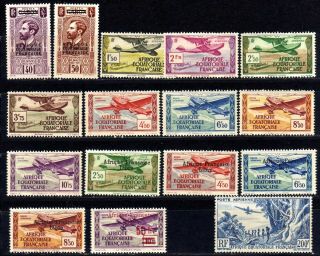 French Colonies: Equatorial Africa Hinged Selection,  16 Stamps