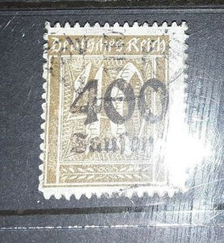 Deutches Reich 1923 Inflation Surcharged Stamp Sg 309 Fine
