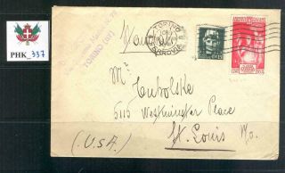 Phk_337.  Kingdom.  Letter W.  1935 4th Milizia Stamp & More