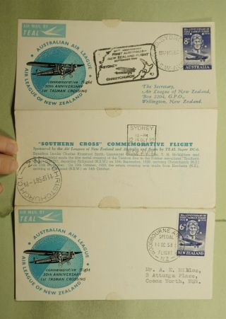 Dr Who 1958 Australia First Flight Teal 30th Aniv To Zealand E55609