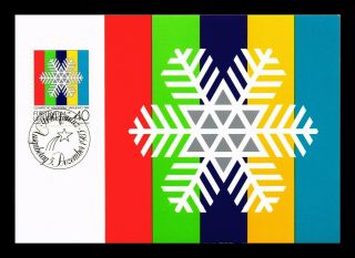 Dr Jim Stamps White Snow Crystal First Day Issue Liechtenstein Maximum Card