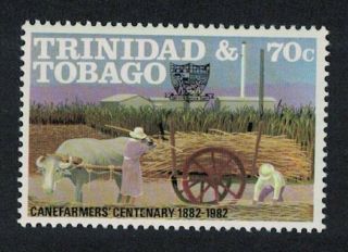 Trinidad And Tobago Farmers Loading Bullock Cart Cane Farmers 1v Mnh Sg 615