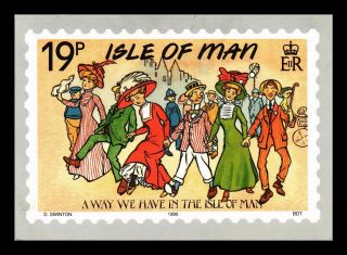 Dr Jim Stamps Away We Have In The Isle Of Man Continental Size Postcard
