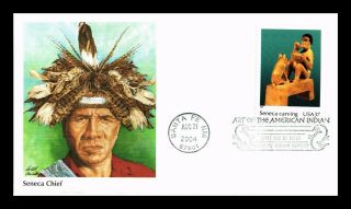 Dr Jim Stamps Us Seneca Chief American Indian Art Carving First Day Cover