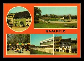 Dr Jim Stamps Saalfeld Germany Five Views Continental Size Postcard