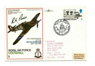 1970 Raf Museum Sc29 Cover - 30th Anniv.  Battle Of Britain - Signed By Pilot