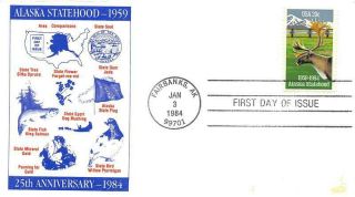 2066 20c Alaska Statehood,  First Day Cover Cachet [d532587]