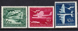 Germany Deutsches Reich 1944 Mi.  Nr.  866 - 868 25th Anniv.  German Air Mail Mnh