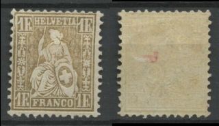 No: 66638 - Switzerland - A Very Old 1 Franco Stamp - Mh