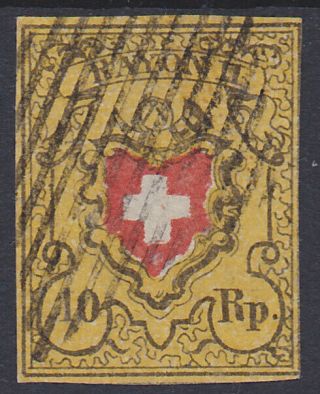 211) Switzerland - Suisse - Schweiz 1850 - 10 Rappen Rayon Ii - Wappen & Posthorn