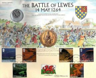 Benham Battle Of Lewes Wales Fdc 25 - 5 - 04 Sgnd Phyllida S Roberts F1