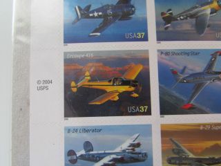 USPS 2004 American Advances in Aviation U.  S.  Stamps MNH - Sheet of 20 3