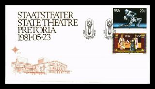 Dr Jim Stamps State Theatre Pretoria South Africa Fdc Combo Monarch Size Cover
