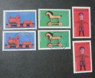 Canada Stamps 839 - 41,  1979 " Christmas - Antique Toys " Sets