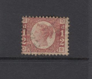 Gb Qv 1/2d Rose Sg49 Plate 8 Halfpenny Bantam " Os " 1870 Stamp