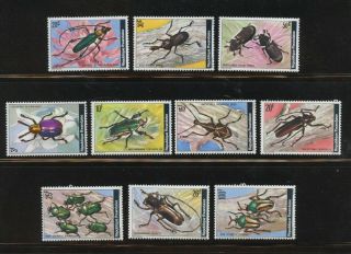 The Beetles Set Of 10 Mnh Stamps 1978 Rwanda 865 - 74