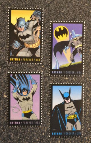 2014usa 4932 - 4935 Forever - Batman - Set Of 4 Singles Nh Comic Stamp