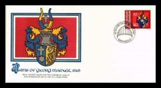 Dr Jim Stamps Arms Of Georg Marxer Fdc Liechtenstein Monarch Size Cover