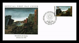 Dr Jim Stamps Invasion Of Anzio Fdc Marshall Islands Monarch Size Cover