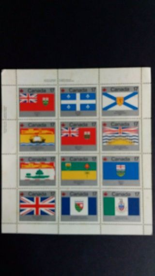 Canada Old Sheet With Flag Stamps As Per Photo.  Very