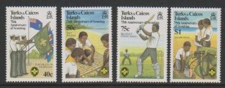 Turks & Caicos - 1982,  Boy Scout Movement Set - Mnh - Sg 690/3