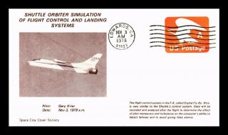Dr Jim Stamps Us Space Shuttle Orbiter Simulation Flight Event Cover 1978