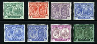 St.  Kitts - Nevis King George V 1921 - 29 Part Set Wmk Msca Sg 37a To Sg 46b